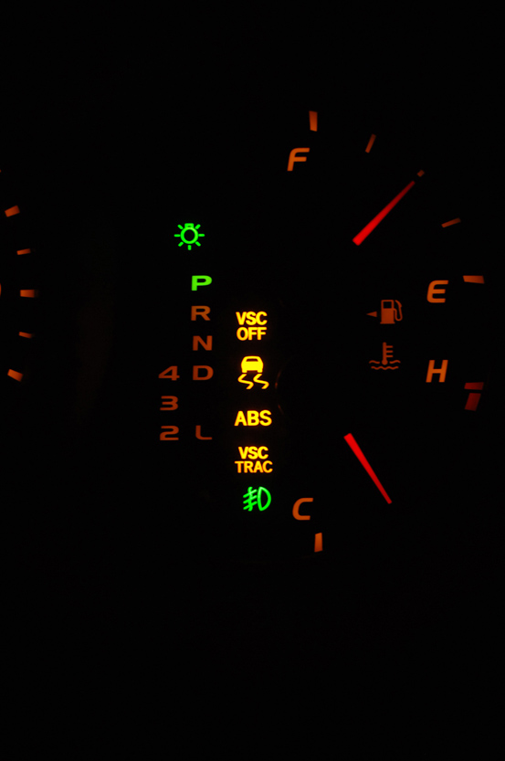 Toyota warning indicator lights