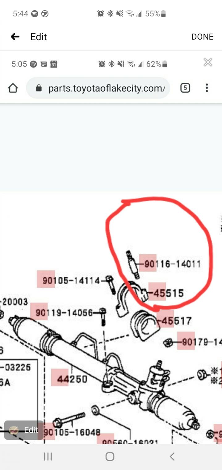 Stud broke off frame-- steering rack bolt-screenshot_20200715-174416_facebook-jpg