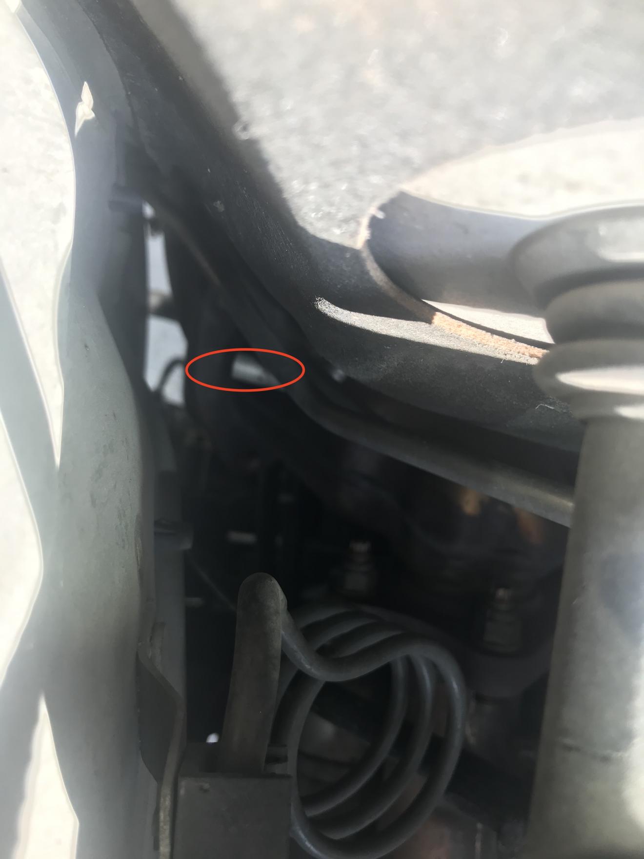 What is this (pic)? Leaking water (not coolant) out of this spout on passenger side.-img_3326-jpg