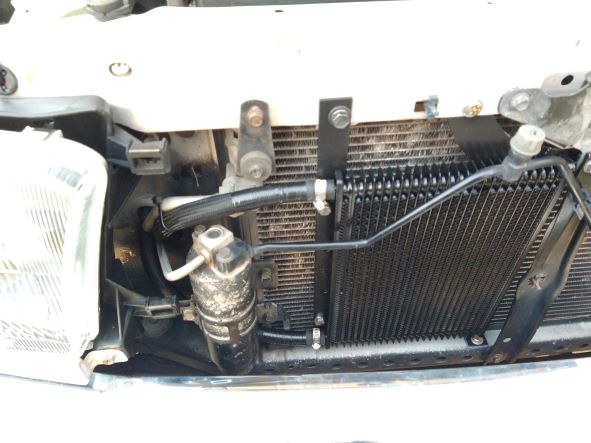 Hayden 698 transmission cooler install with custom brackets.-1997-4runner-hayden-oil-cooler_1-jpg