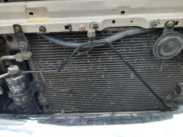 Hayden 698 transmission cooler install with custom brackets.-1997-4runner-hayden-oil-cooler_8-jpg