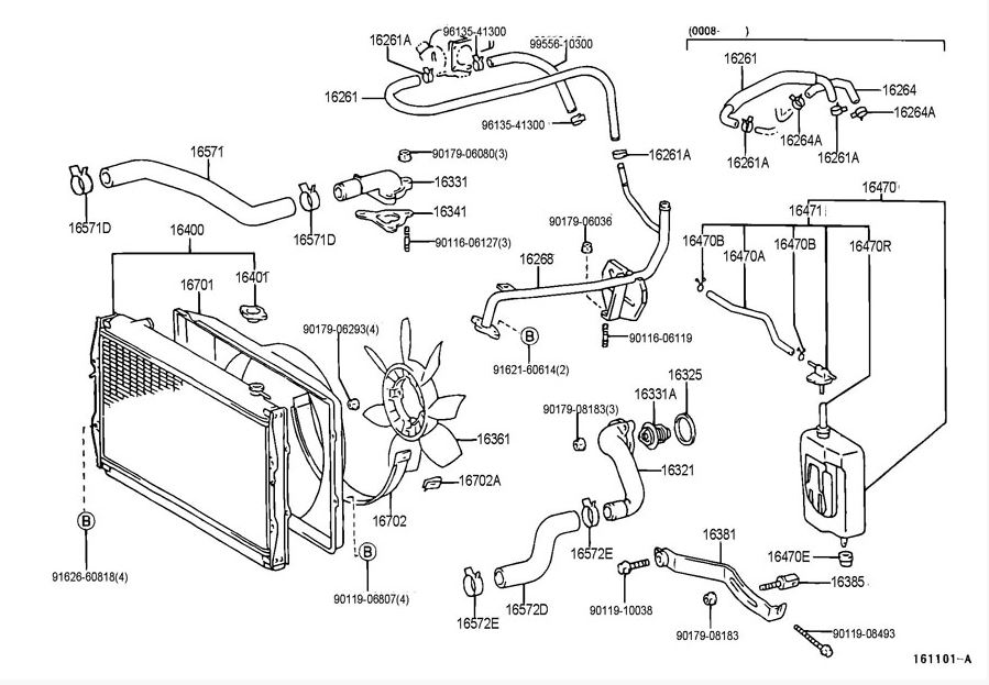 Hayden 698 transmission cooler install with custom brackets.-1997-4runner-fan-shroud_1-jpg