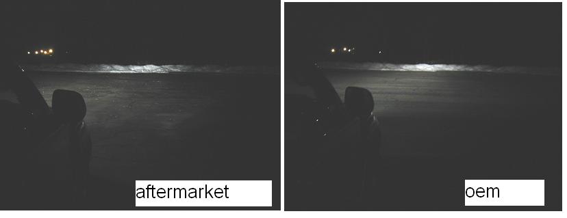Beam pattern comparison: DIY OEM blackouts vs. aftermarket-parkinglotright-jpg