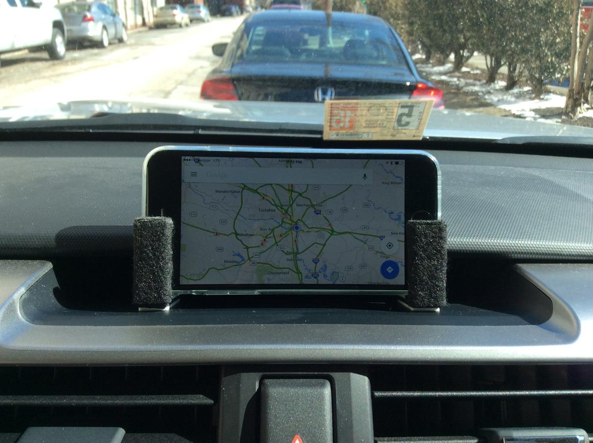 Custom dash mount for phone, iphone, iPad, or tablet-close-up-jpg