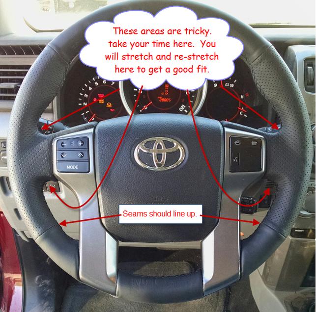 XUJI leather steering wheel cover install. Goodbye plastic steering wheel. OEM?-wheel-1-hints-jpg