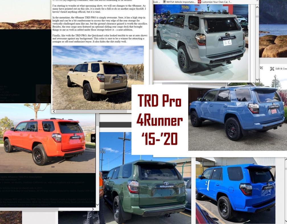 2020 TRD Pro Updates - Army Green &amp; Push Button Start-alltrdprocolors15-20-jpg