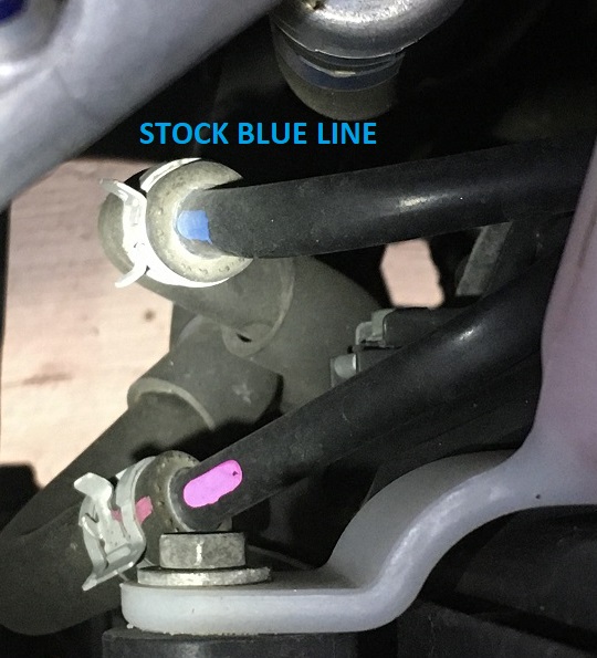 Derale 13504 Transmission Cooler Install-blue-hardline-jpg