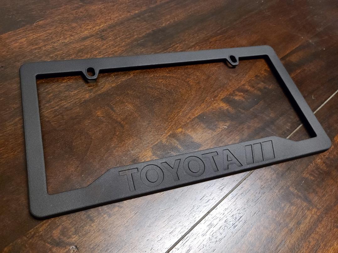 3D-printed Toyota 'Motorsport' License Plate frame-3dtoyota_plate-jpg
