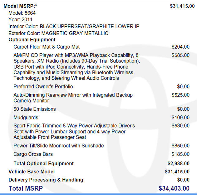 New SR5 4x4 - invoice and sales price details-price-jpg