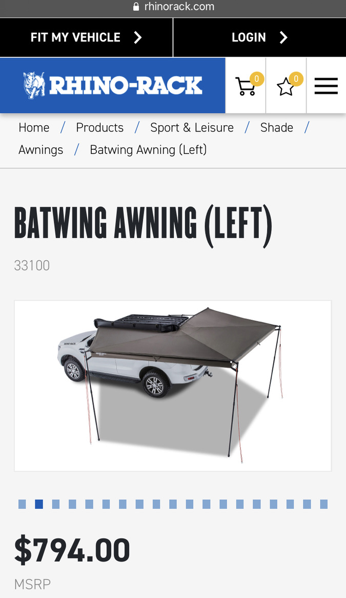 **Sold**: 0.00 Denver, CO: RhinoRack Batwing Awning (Left)-36af87d4-779c-4d81-8c65-63bdb4cb190c_1_105_c-jpeg