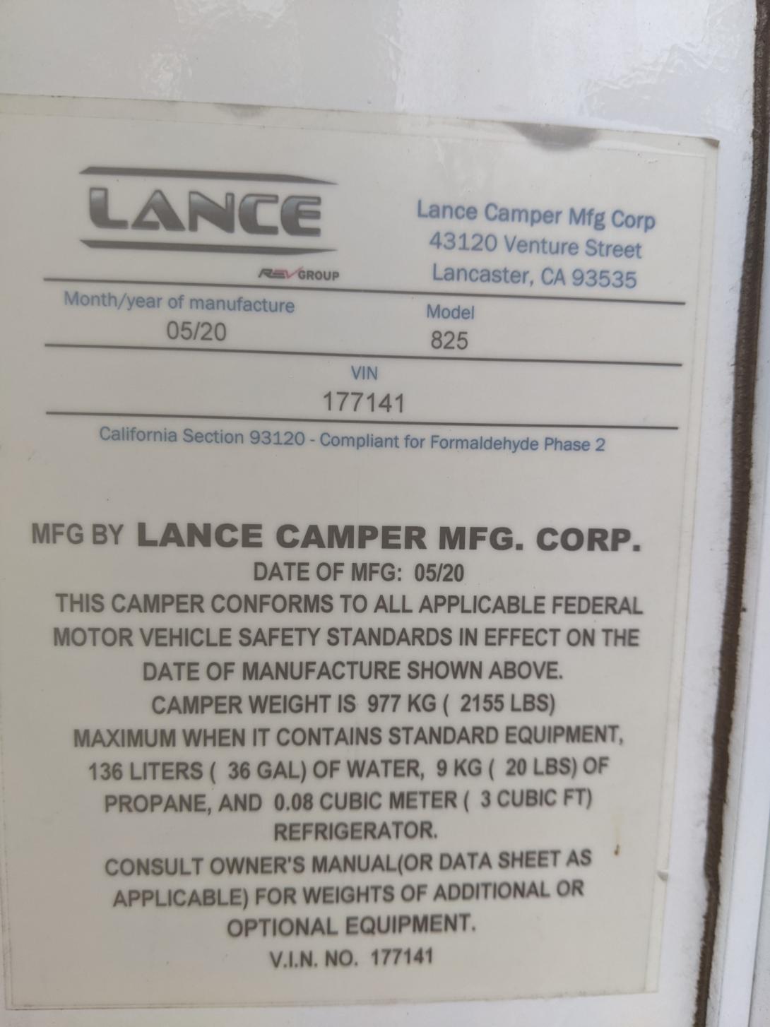 LANCE 825 Truck Camper San Diego/Oceanside-pxl_20220113_004500819-jpg