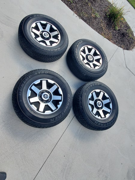 SOLD. FS 2019 ORP Wheels and Tires. SE Michigan 0. Takeoffs with 100 miles on them-20191009_130726-jpg