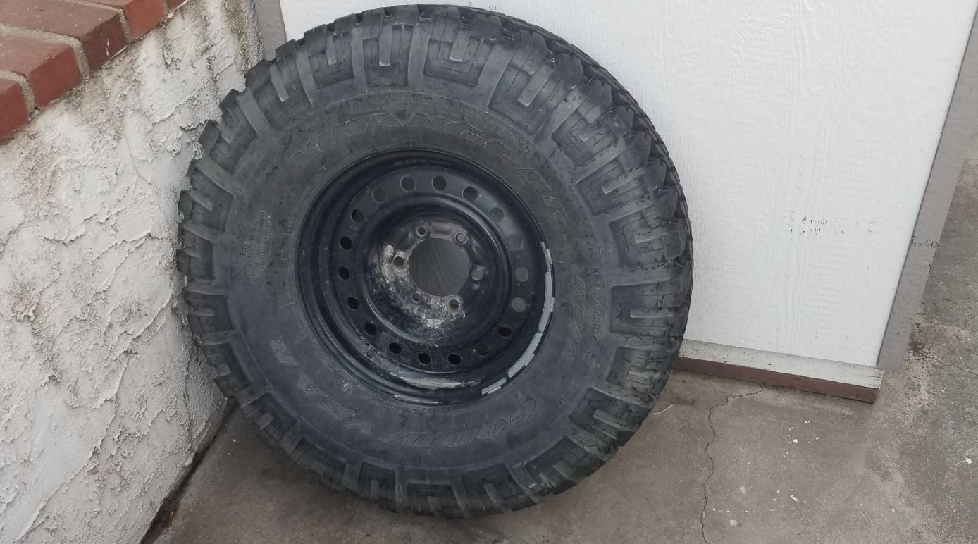 Spare 35 - 315/75R16 Goodyear MT/R Tire on Toyota Wheel - SOLD-a2e0e95a-a3c4-49cd-983e-3b5ce6793b93-jpg