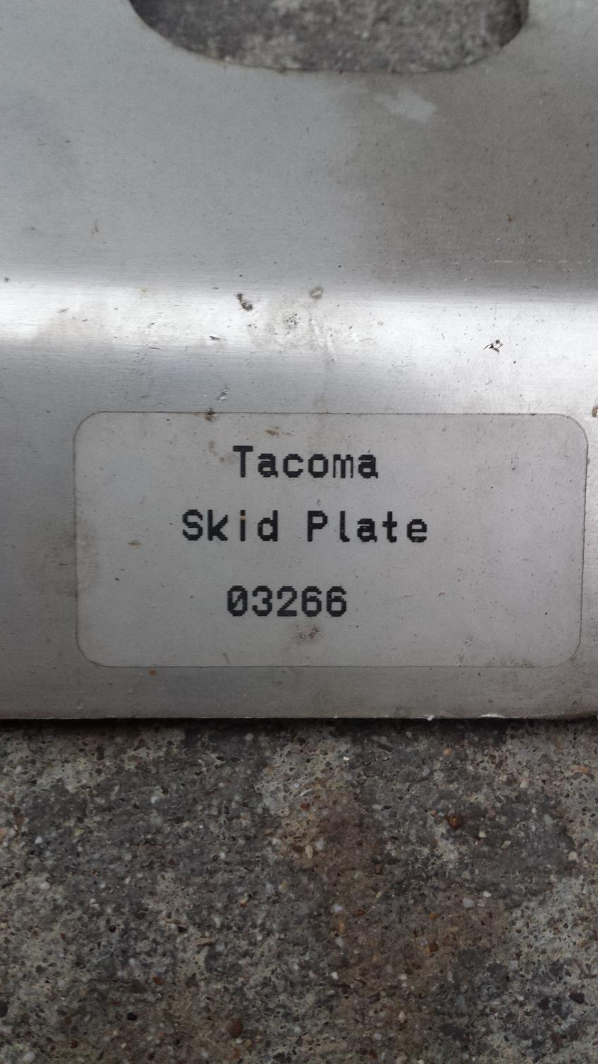 FS: 3rd Gen Toyota Accessory Skid Plate -  - Boise, ID-20150127_173909-jpg