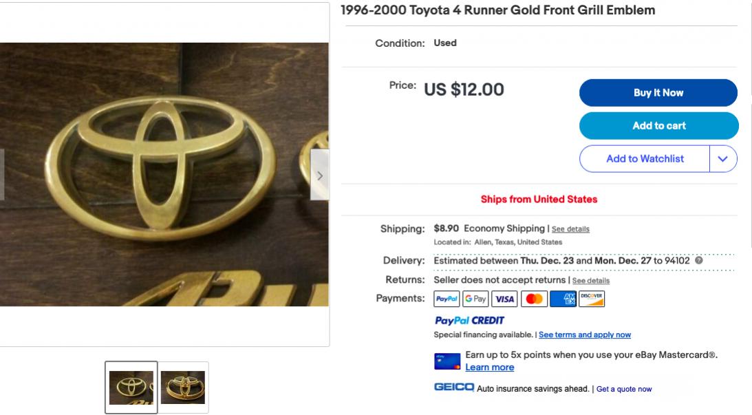 Wtb gold front grille emblem 01/02 t4r-emblem-jpg