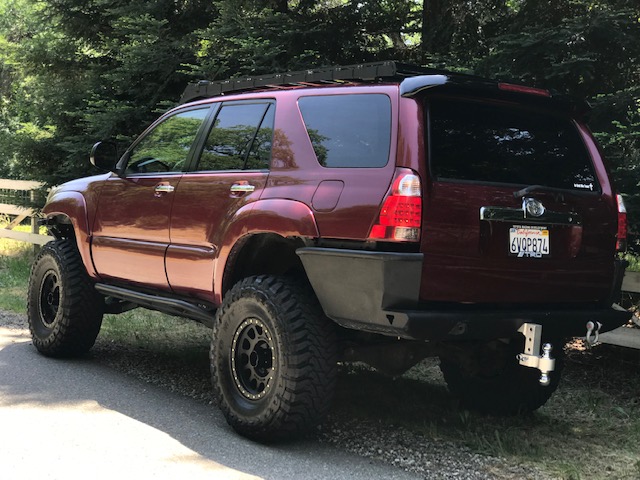 FS: 08' BUILT 4RUNNER - ONLY 149K MILES - RARE BURGUNDY - k - Northern California-runner-side-back-jpg