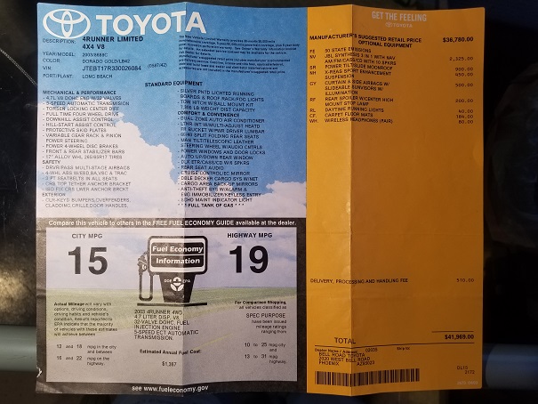2003 Toyota 4 Runner V8 - 4X4 LIMITED - Southern California-20191008_110301-jpg