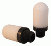 .250 NPT pneumatic muffler silencer 70um Polyethylene BLACK base.gif