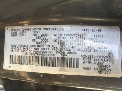Complete Rear Axle with E-Locker at Phoenix Junkyard | Toyota 4Runner Forum