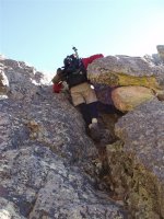 Kate in gully to summit.JPG Kate in gully to summit.JPG