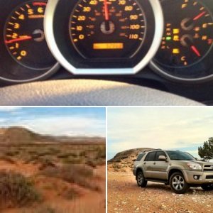 my 4runner out in red sands