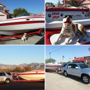 2007 4runner sport edition towing a Reinell 246