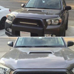 Rigid LED light bar and grill