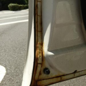 driver side door rust
