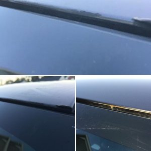 Rust above windshield