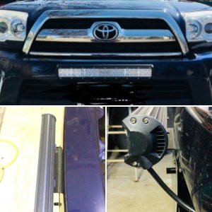 eBay light bar, with homemade license plate mount