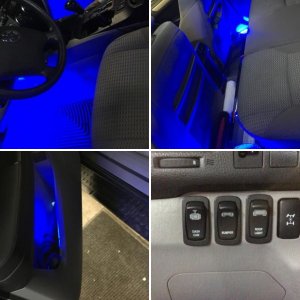 LEDs not including the high beam, low beam, or fog lights