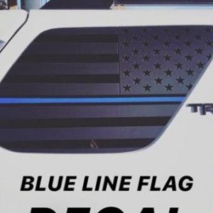 4 runner blue line flag decal