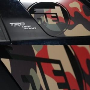 toyota flag decal installed