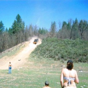 trying to get up the hill in 2wd