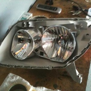 headlight taken apart