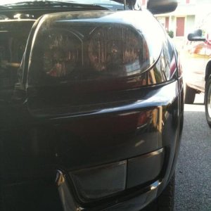 black headlight and fog light... turn signals tinted with vht nightshades