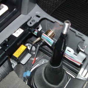 Socket installed. Wiring harness had to be strongly moved out of the way for socket to fit.