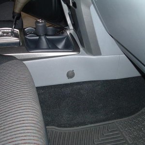 Installed socket with rubber cover closed