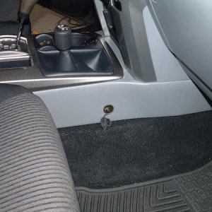 Installed socket with rubber cover open
