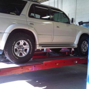 At the tire shop!