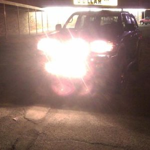 all 5 aux lights and head lights
its bright