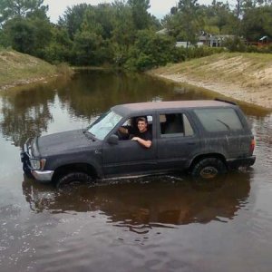 me driving threw a canal...fun times....