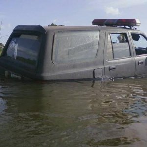 backed a little to far into the lake.