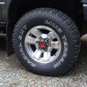 15 x 10.5 6 month old Les Schwab tires on Toyota 2000 4Runner/Truck Wheels