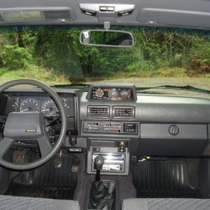 4Runner Front Dash from the Back Seat. In my 4 year restoration project I have replaced the Steering with the last Toyota Wheel (nice feel after a whe