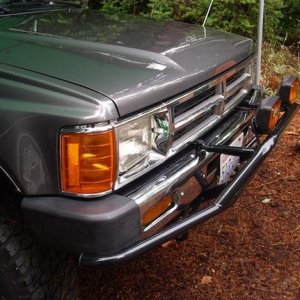 Downy front Brush guard. They are smaller in Diameter than most, the material they are made from is 1-1/2" diameter. It has Fog light brackets. I repl