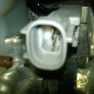 The trimmed connector will be crimped to fit very tightly onto one of the two posts in this connector *USE BOTH HERE AS WELL*