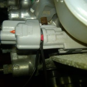 The connector should fit onto the spayed connectors that you put in. One thing to keep in mind. The top of the two poles is the ground (white wire). T