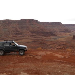 Looking out over Kane Springs Canyon, from Hurrah Pass