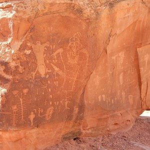 Some of the ancient petroglyphs in the area